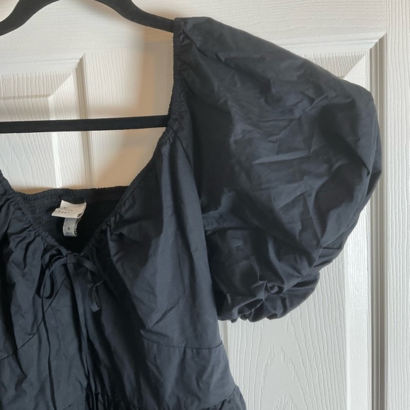 A New Day Woman’s Black Puff Sleeve with pockets Dress size medium - Picture 4 of 11